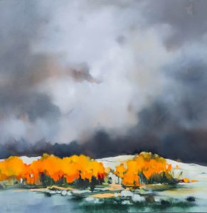 Autumn Glory – original oil painting by Sara Paxton, 106x106cm
