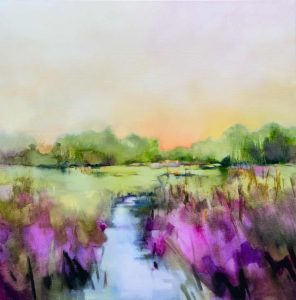 Morning Tranquility – original oil painting by Sara Paxton, 92x92cm