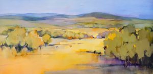 To the Hills – original oil painting by Sara Paxton, 152x76cm