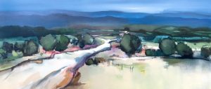 High Country Landscape – original oil painting by Sara Paxton, 140x60cm