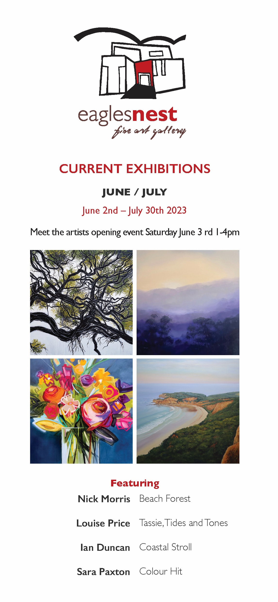 EN Exhibition Program June July 2023 - Sara Paxton Artworks