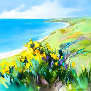 Coastal Outlook – original oil painting by Sara Paxton, 92x92cm