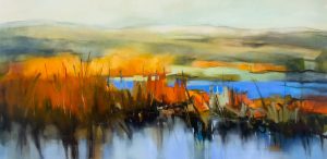 River Edge – original oil painting by Sara Paxton, 152x76cm