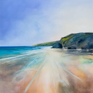 Beach Trails – original oil painting by Sara Paxton, 106x106cm