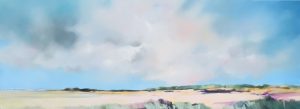 Coastal Dunes – original oil painting by Sara Paxton, 160x60cm