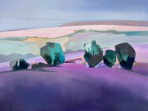Lavender Fields – original oil painting by Sara Paxton, 120x90cm