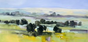 Fields of Light – original oil painting by Sara Paxton, 152x76cm