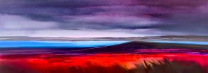 Spectral Landscape – original oil painting by Sara Paxton, 160x60cm