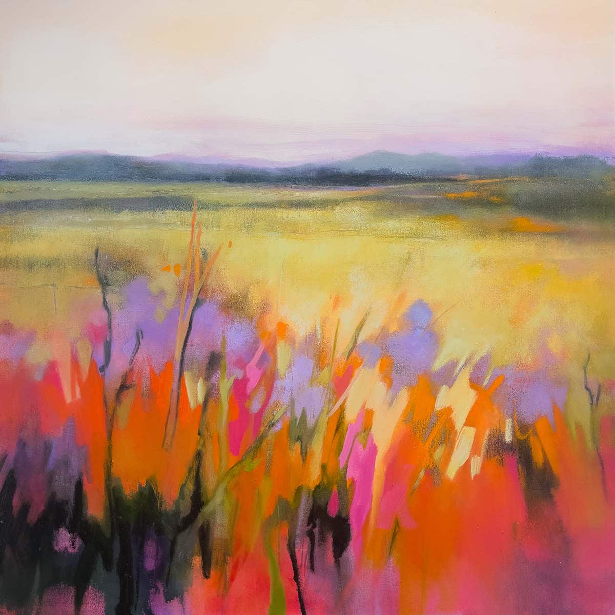 Haze of Summer – original oil painting by Sara Paxton, 80x80cm