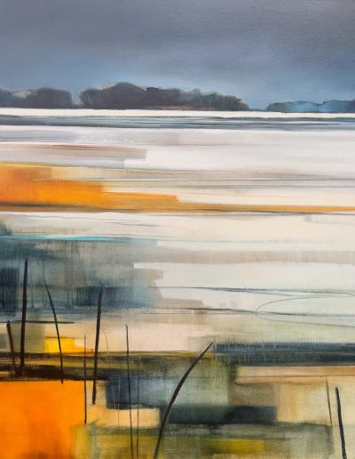 Driftline – original oil painting by Sara Paxton, 106x106cm